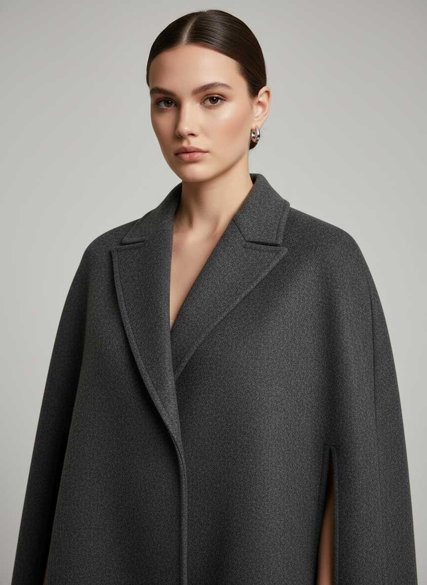 Statement Wool Cape Coat